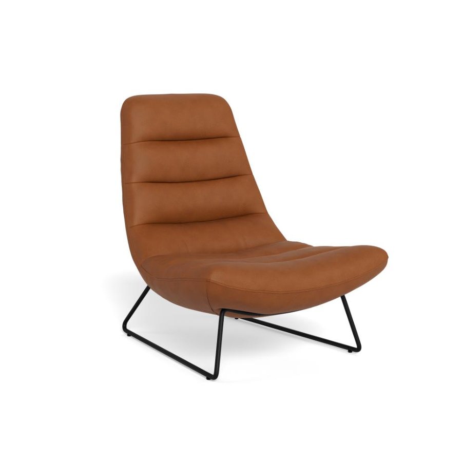 Milford Lounge Stol Cognac Stof Horisontal