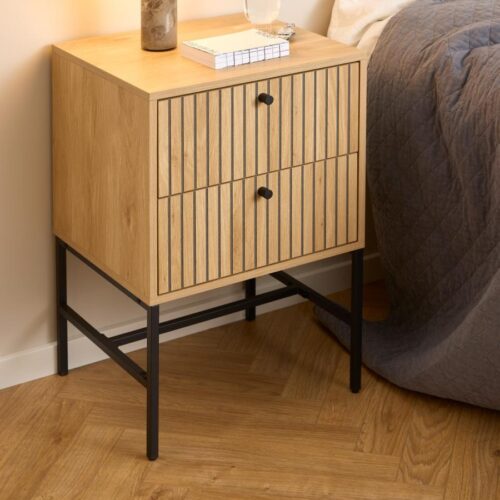 Albany Natbord Eg Egetræ Lamel Front