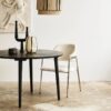 ALBERT Stol i Off White Møbelstof med Rustfri Stålstel fra Nordal | 59x56x84 cm hos uniquebeds, home & living - Billede 8