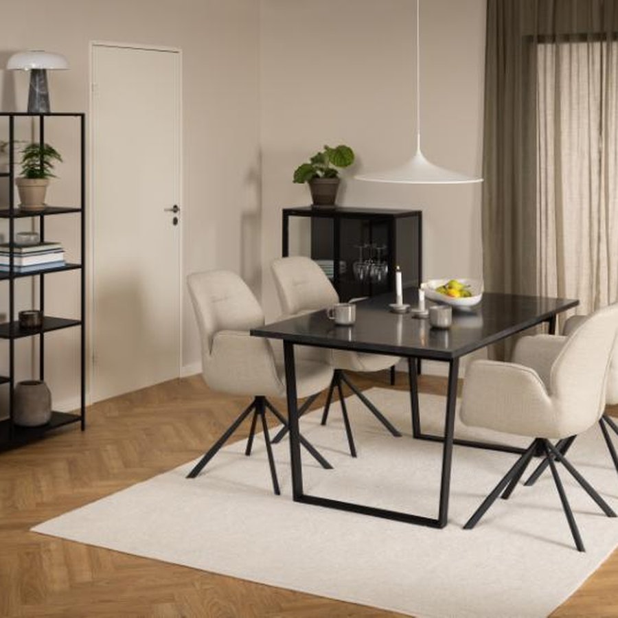 miljoe-amble-spisebord-i-sort-melamin-stel-i-sort-stl-fra-actona-lbh-160x90x7-0000089381-3 Amble Spisebord Sort Melamin Stel Sort