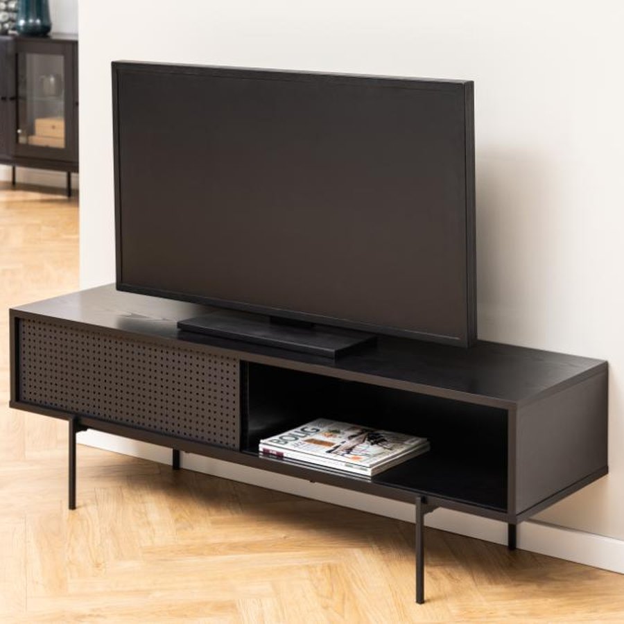 Angus Tv Bord Sort Ask Melamin