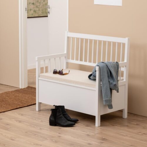 Aster Bænk Beige Stof Løs Hynde