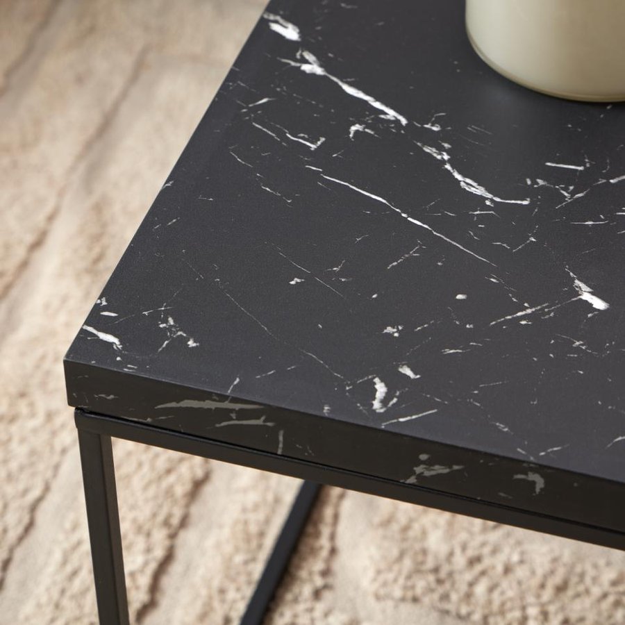 Barossa Rektangulær Sofabord Sort Marmor Marquina