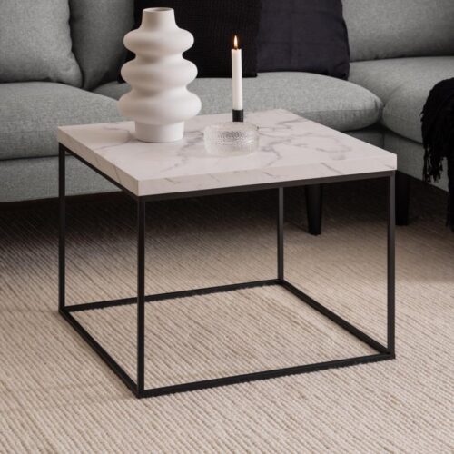 Barossa Sofabord Hvid Marmor Melamin Stel
