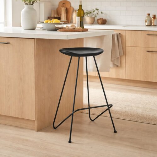 BARRY Barstol med Sæde i Træ & Metalstel fra Nordal | 40x37x73 cm hos uniquebeds, home & living - Billede 2