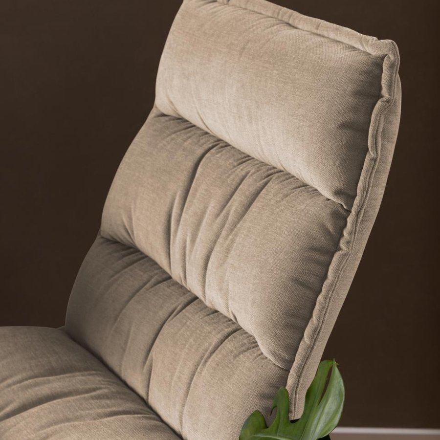 Blizzard Loungestol Beige Stof Drejefunktion Horisontal