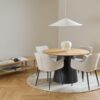 Bonita Spisebordsstol Beige Stof Armlæn Stel