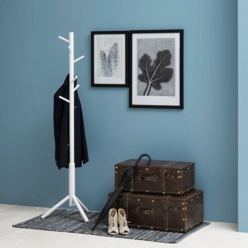 Bremen Stumtjener Hvid Gummitræ Asymmetrisk Opsætning