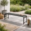 miljoe-brenta-havebnk-i-sort-metal-fra-nordal-122x42x46-cm-hos-uniquebeds-hom-2 BRENTA Havebænk i Sort Metal fra Nordal | 122x42x46 cm hos uniquebeds, home & living - Billede 2
