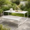 BRENTA Havebord i Hvid Metal fra Nordal | 152x72x75 cm hos uniquebeds, home & living - Billede 6
