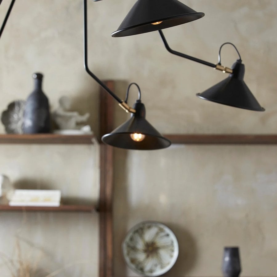 miljoe-brimo-pendel-i-sortlakeret-mteal-med-messing-detaljer-5-arme-fra-norda-7 BRIMO Pendel i Sortlakeret Mteal med Messing Detaljer & 5 Arme fra Nordal | Sort, Guld hos uniquebeds, home & living - Billede 7