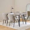 Brooke Spisebordsstol Beige Stof Indsyninger Stel