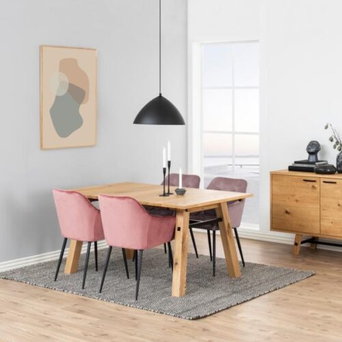 Brooke Spisebordsstol Koral Stof Armlæn Stel