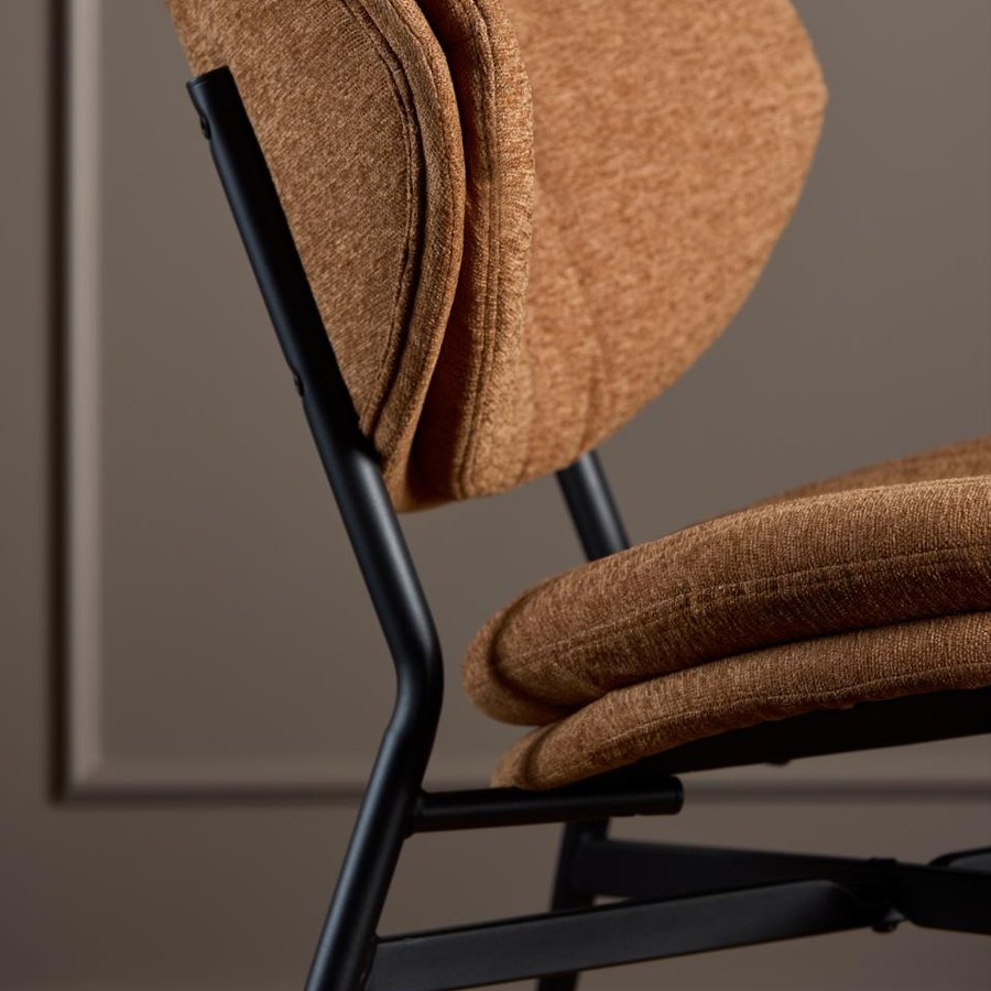Burma Lounge Stol Terracotta Stof Stel