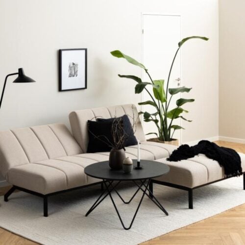 Caix Sovesofa Beige Stof Click Clack