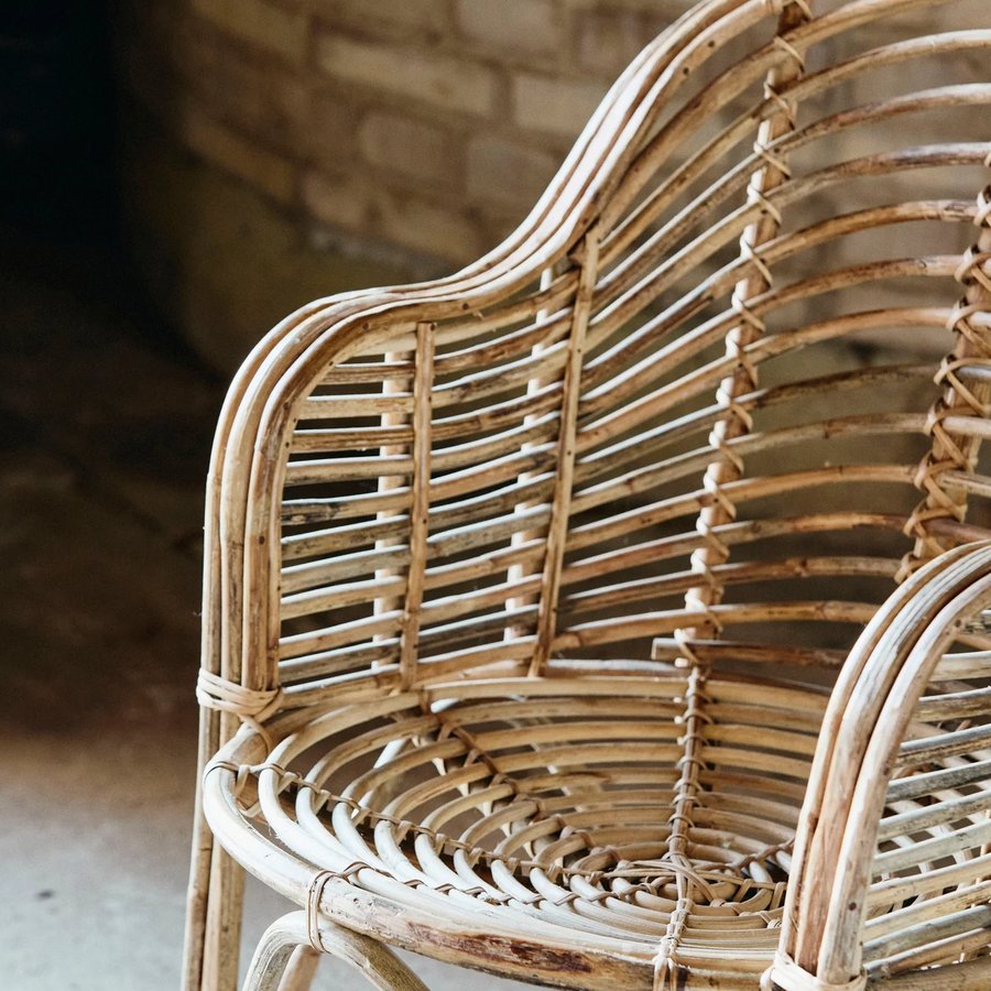 CANIA Stol i Bambus fra Nordal | 62x58x80 cm | Natur hos uniquebeds, home & living - Billede 5