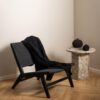 Carson Lounge Stol Sort Papirflet Stel
