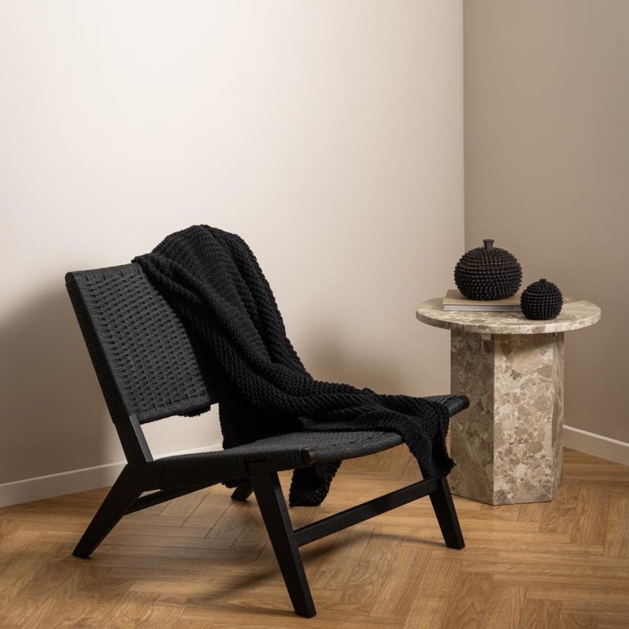 Carson Lounge Stol Sort Papirflet Stel