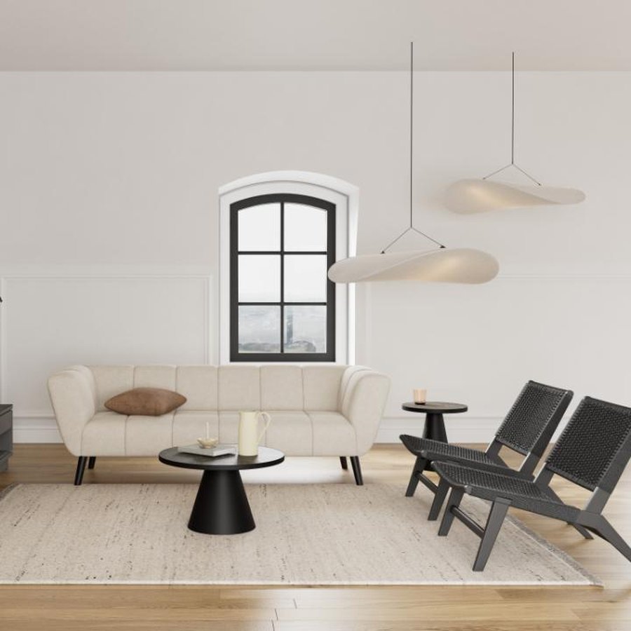 Carson Lounge Stol Sort Papirflet Stel