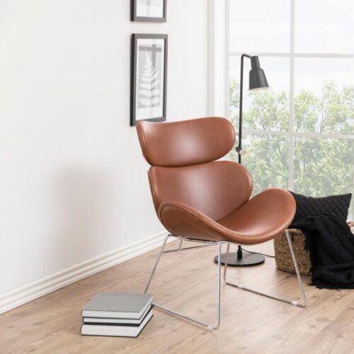 Cazar Lounge Stol Cognac Pu Vintage