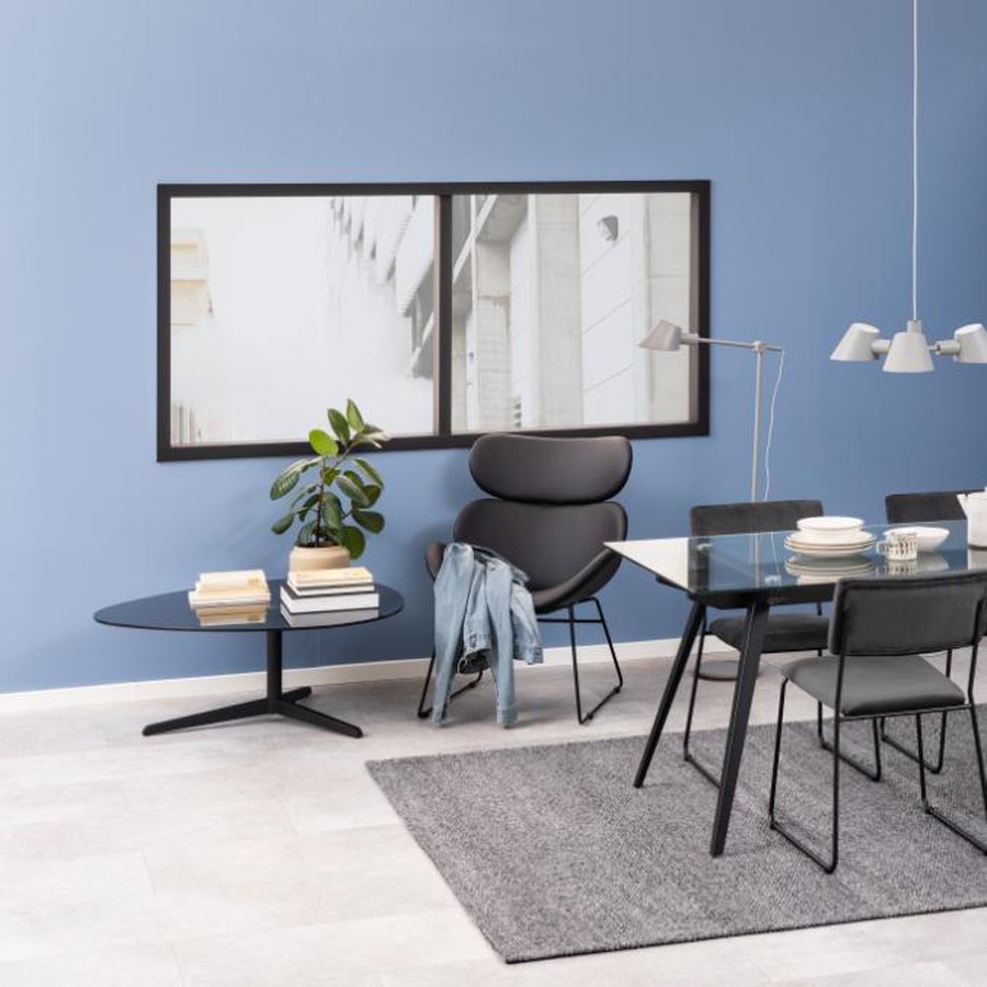 Cazar Lounge Stol Sort Pu Stel