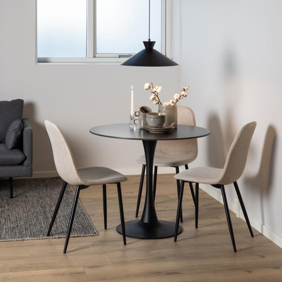 Celia Spisebordsstol Beige Stof Horisontal Syning