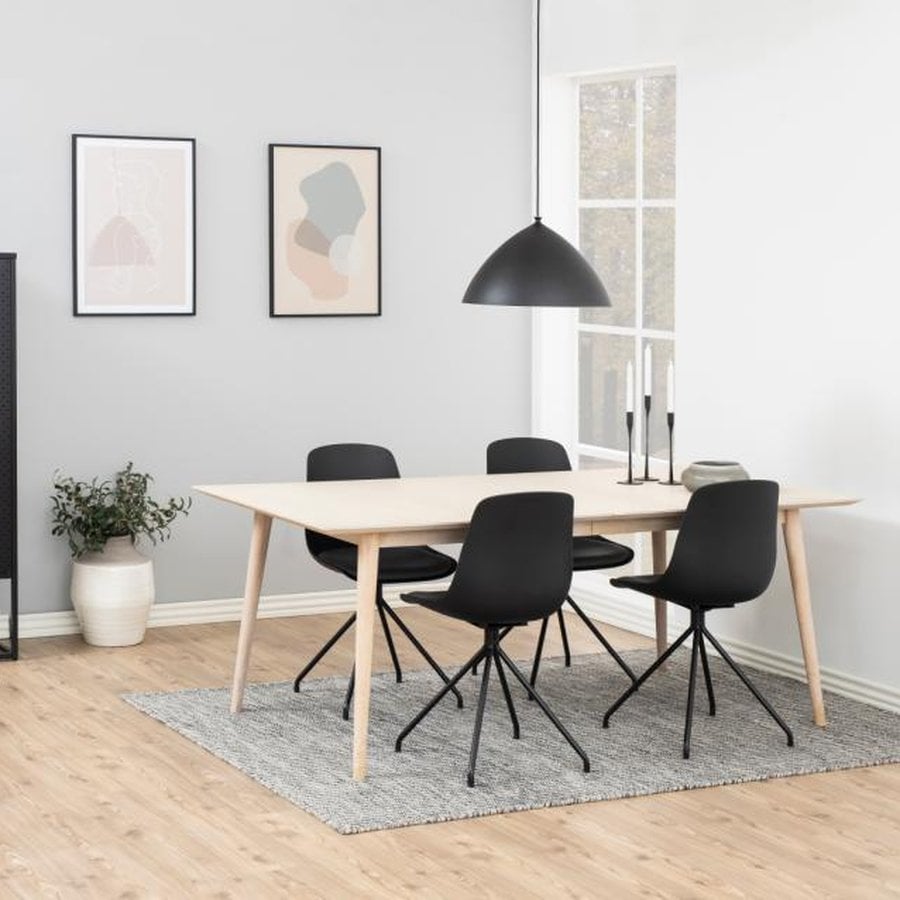 Century Spisebord Hvidpigmenteret Olieret Egetræ Forberedelse