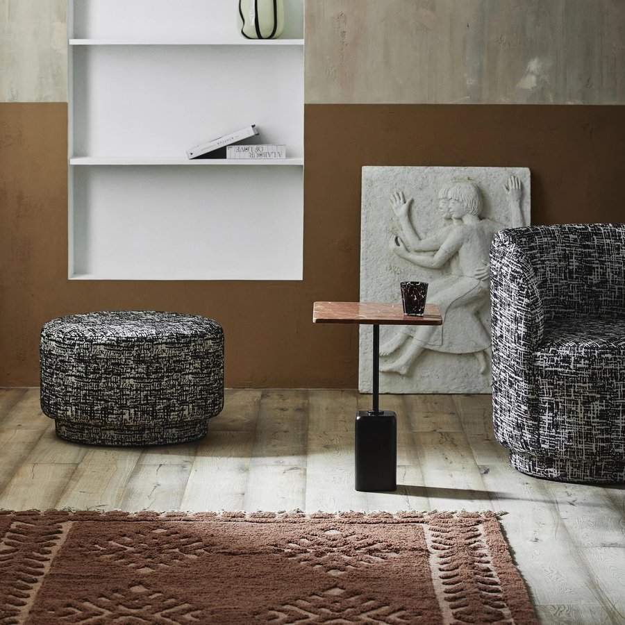 CHAO Sidebord med Marmorplade i Rustrød & Sort Metalstel fra Nordal | 40x40x57 cm hos uniquebeds, home & living - Billede 3