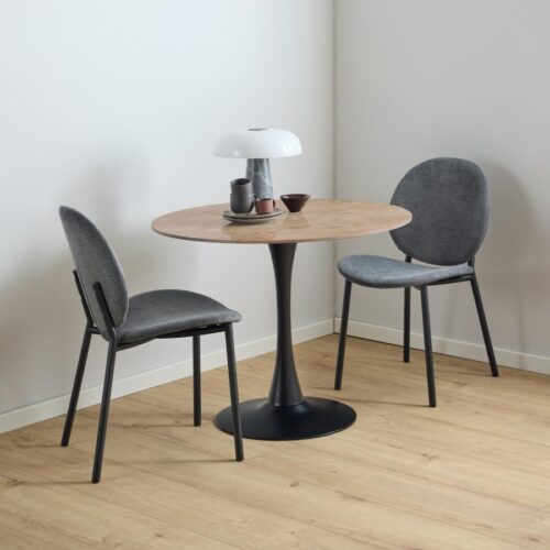 Cliff Spisebordsstol Antracit Stof Lynlås Stel