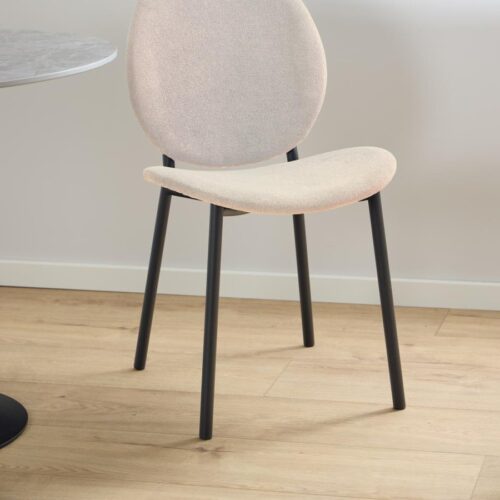 Cliff Spisebordsstol Beige Stof Lynlås Stel