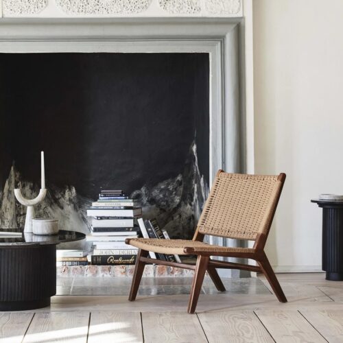 CLUB Loungestol i Teaktræ med Ryg & Sæde i Flet fra Nordal | 73x62x75 cm hos uniquebeds, home & living - Billede 4