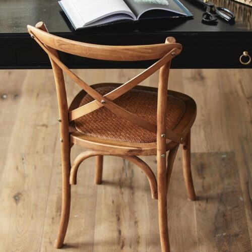CROSS Spisebordsstol med Kryds i Egetræ & Rattan Sæde fra Nordal | 54x43x89 cm hos uniquebeds, home & living - Billede 2