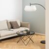 Cuxton Sofabord Røgfarvet Glas Stel Sort