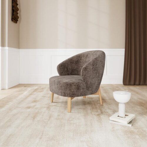 Darlene Lounge Stol Støvbrun Jute Posefjedre