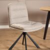 Dean Spisebordsstol Beige Stof Drejefunktion Stel