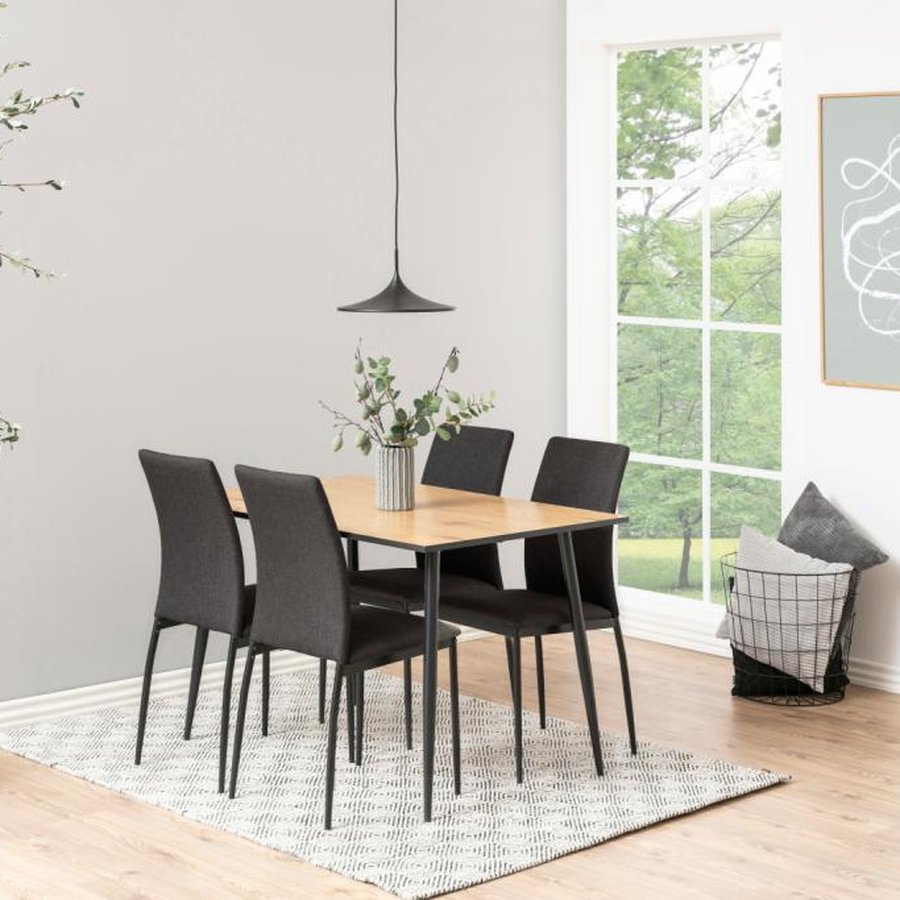Demina Spisebordsstol Grå Sawana Stof Stel