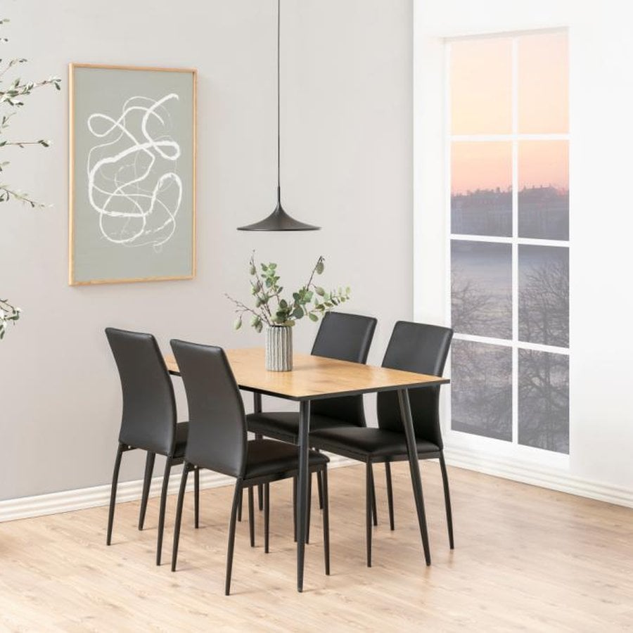 Demina Spisebordsstol Sort Plastik Stel Sort