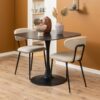 Denise Spisebordsstol Beige Stof Stel Sort