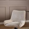 Eddie Spisebordsstol Beige Jute Drejefunktion Lynlås