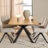 Eddie Spisebordsstol Beige Jute Drejefunktion Lynlås