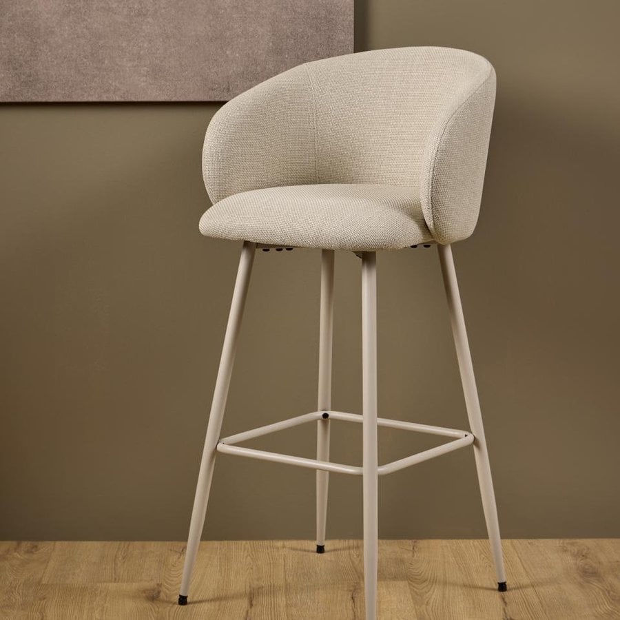 miljoe-eleanor-barstol-i-beige-stof-med-fodsttte-og-lynls-og-stel-i-gr-stl-fr-0000108178-1 Eleanor Barstol Beige Stof Fodstøtte Lynlås