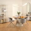 Ella Spisebordsstol Beige Stof Drejefunktion Stel
