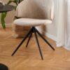 Ella Spisebordsstol Beige Stof Stel Sort