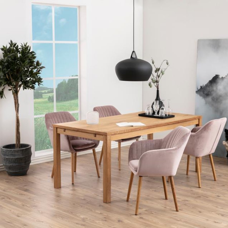 miljoe-emilia-spisebordsstol-i-dusty-rose-polyester-med-armln-og-stel-i-egetr-0000074716-2 Emilia Spisebordsstol Dusty Rose Polyester Armlæn