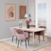 miljoe-emilia-spisebordsstol-i-dusty-rose-stof-med-armln-og-stel-i-sort-stl-f-0000076595-2 Emilia Spisebordsstol Dusty Rose Stof Armlæn
