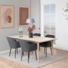 miljoe-emilia-spisebordsstol-i-mrkegr-stof-med-armln-og-stel-i-sort-stl-fra-a-0000076596-2 Emilia Spisebordsstol Mørkegrå Stof Armlæn Stel
