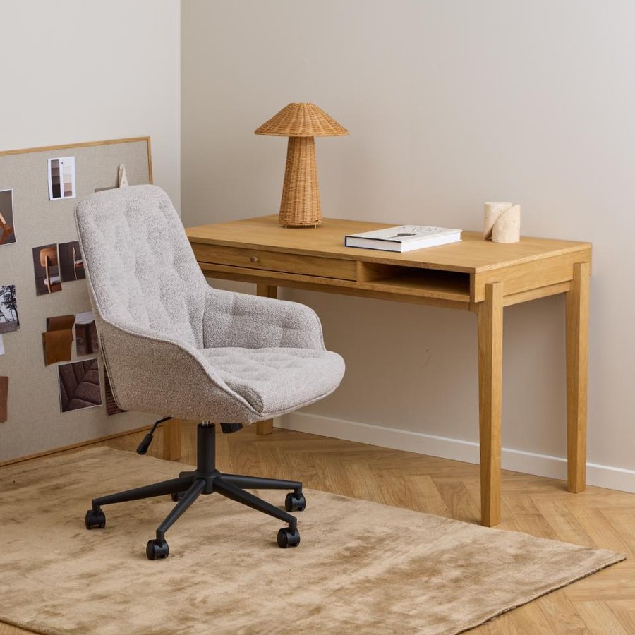 miljoe-erik-skrivebordsstol-i-beige-stof-med-armln-og-stel-i-sort-stl-fra-act-0000109072-1 Erik Skrivebordsstol Beige Stof Armlæn Stel