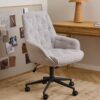 miljoe-erik-skrivebordsstol-i-beige-stof-med-armln-og-stel-i-sort-stl-fra-act-0000109072-2 Erik Skrivebordsstol Beige Stof Armlæn Stel