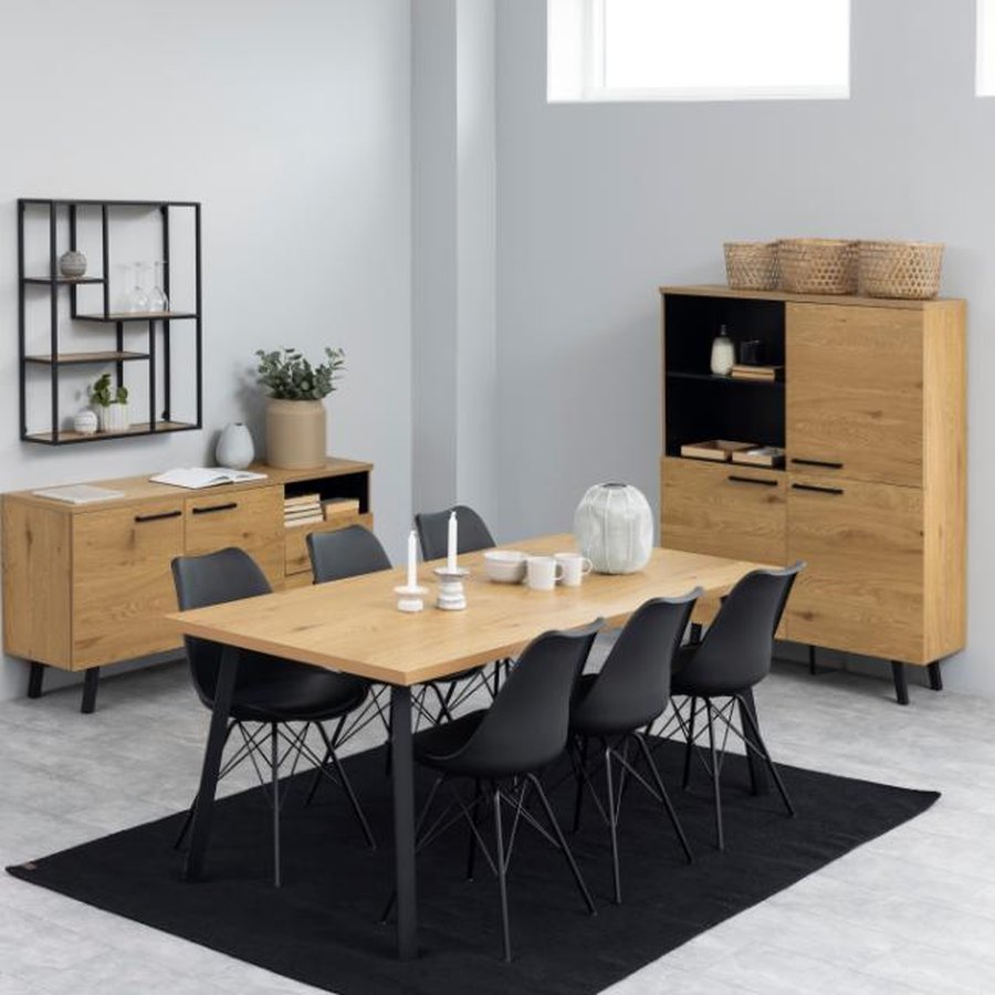 Eris Spisebordsstol Sort Pu Stel Sort