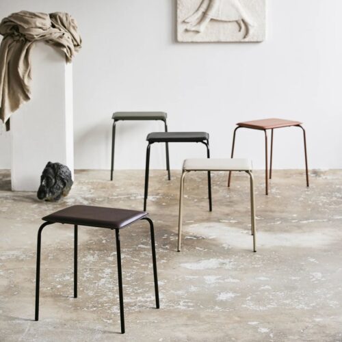 ESA Skammel i Kunstlæder med Metalstel fra Nordal | 45x40x48 cm | Flere Farver hos uniquebeds, home & living - Billede 2